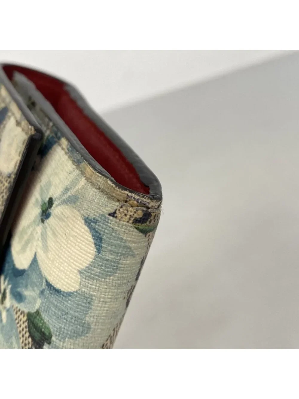 Gucci Wallet GG Blooms Navy Gold